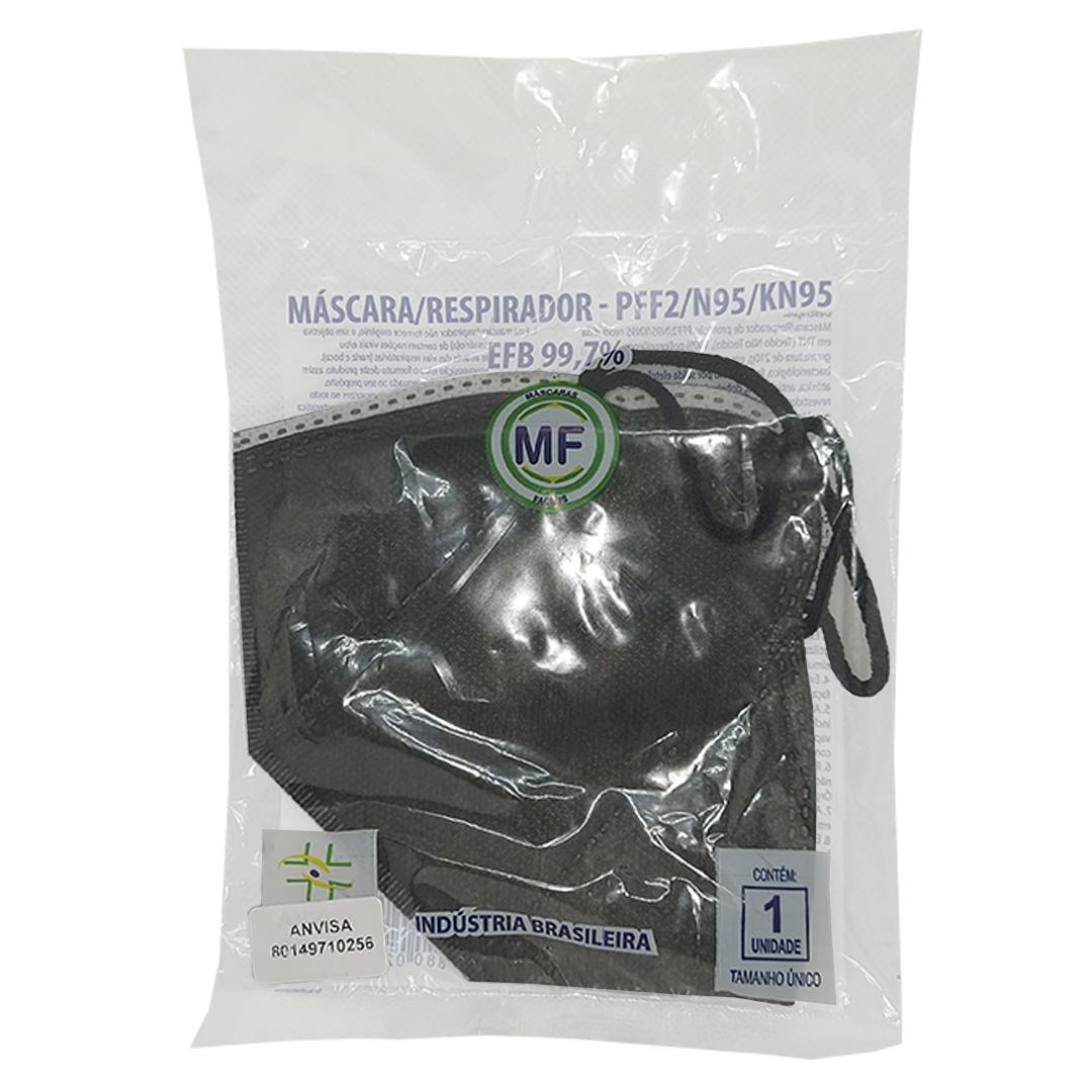 Máscara PFF2 N95 Elastico Orelha MedicalFace Preta